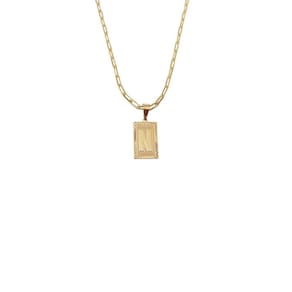 Cordão 50Cm Masculino Feminino Pingente Letra N Banhado Ouro