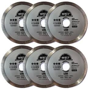 Kit 6 Disco De Corte Diamantado Liso 8Mm 110Mm X 20Mm Matz