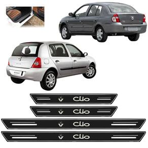Soleira De Porta Platinum Clio Todos 2000 A 2016 Preto