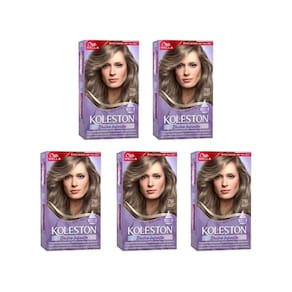 Coloraçao Koleston 718 Louro Medio Perola - Kit C/5Un