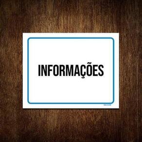 Kit 3 Placas Ambiente Sinalização Setor Informações