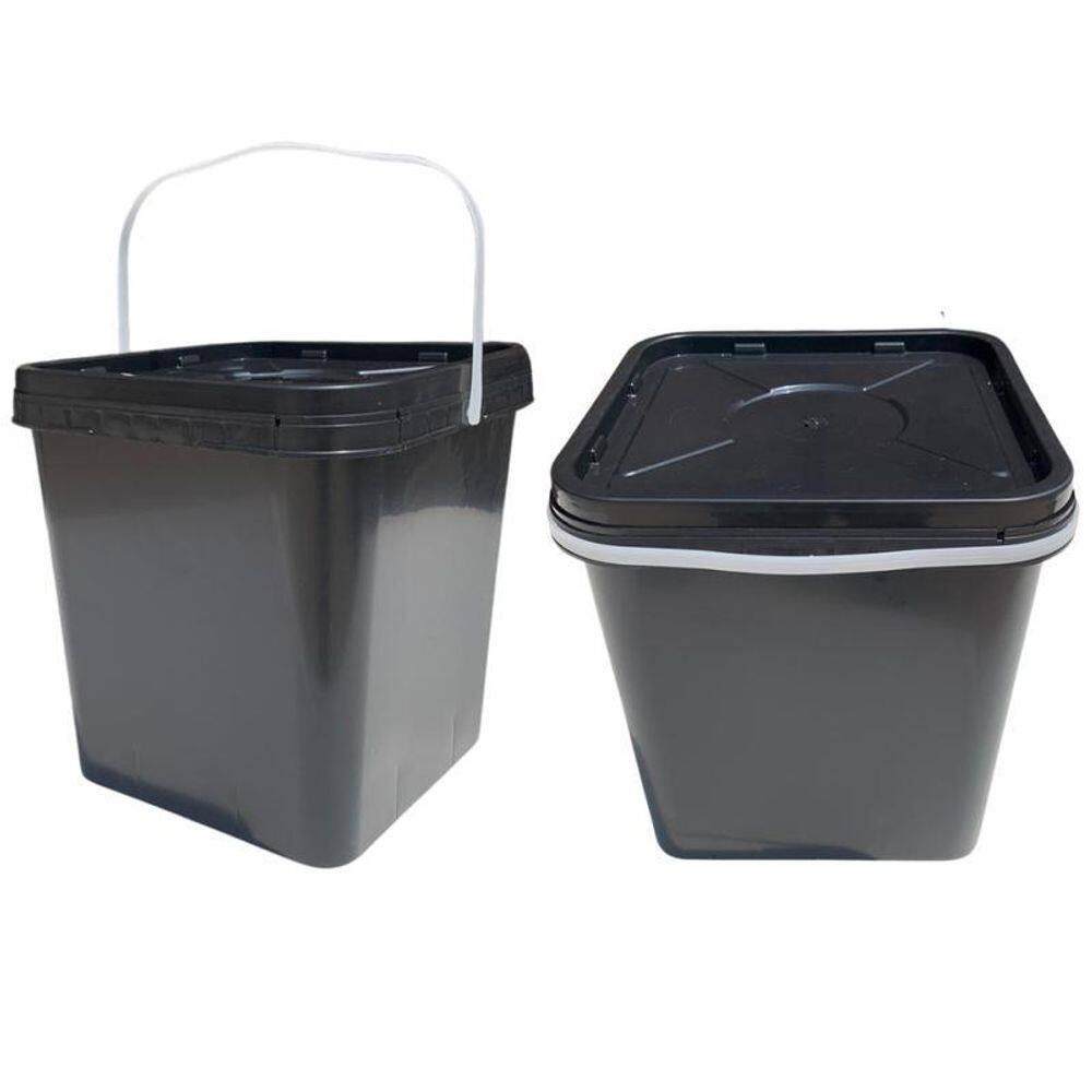 Balde Quadrado 16L Para Plantas Com Tampa