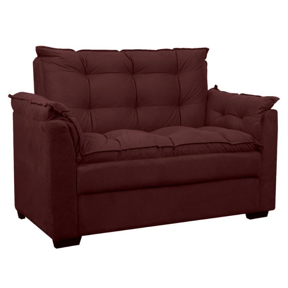 Sofá 2 Lugares Confortável Pequeno 140cm Small Herrero Marsala