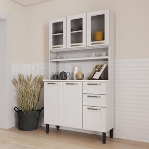 Cozinha De Aço Compacta 6 Portas Branco Colors Bertolini Branco