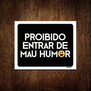 Kit 3 Placas Decorativa - Proibido Entrar De Mau Humor