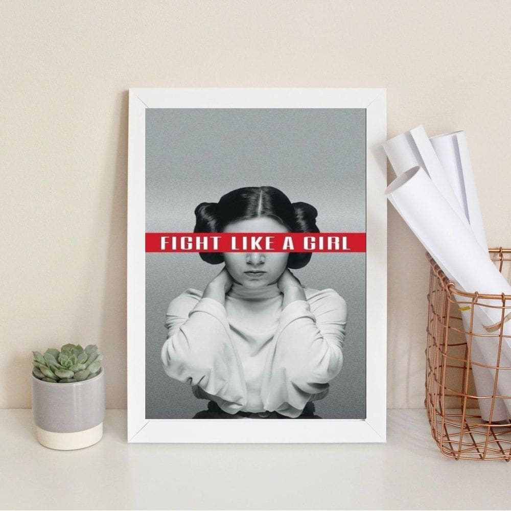 Quadro Leia - Fight Like A Girl 24X18Cm