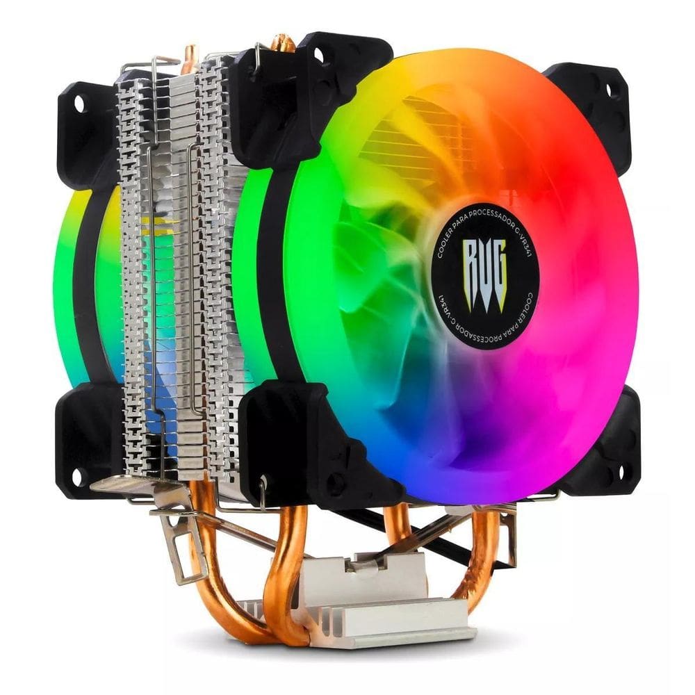 Cooler Duplo Processador Cpu Rgb Universal Am5 Intel 1700