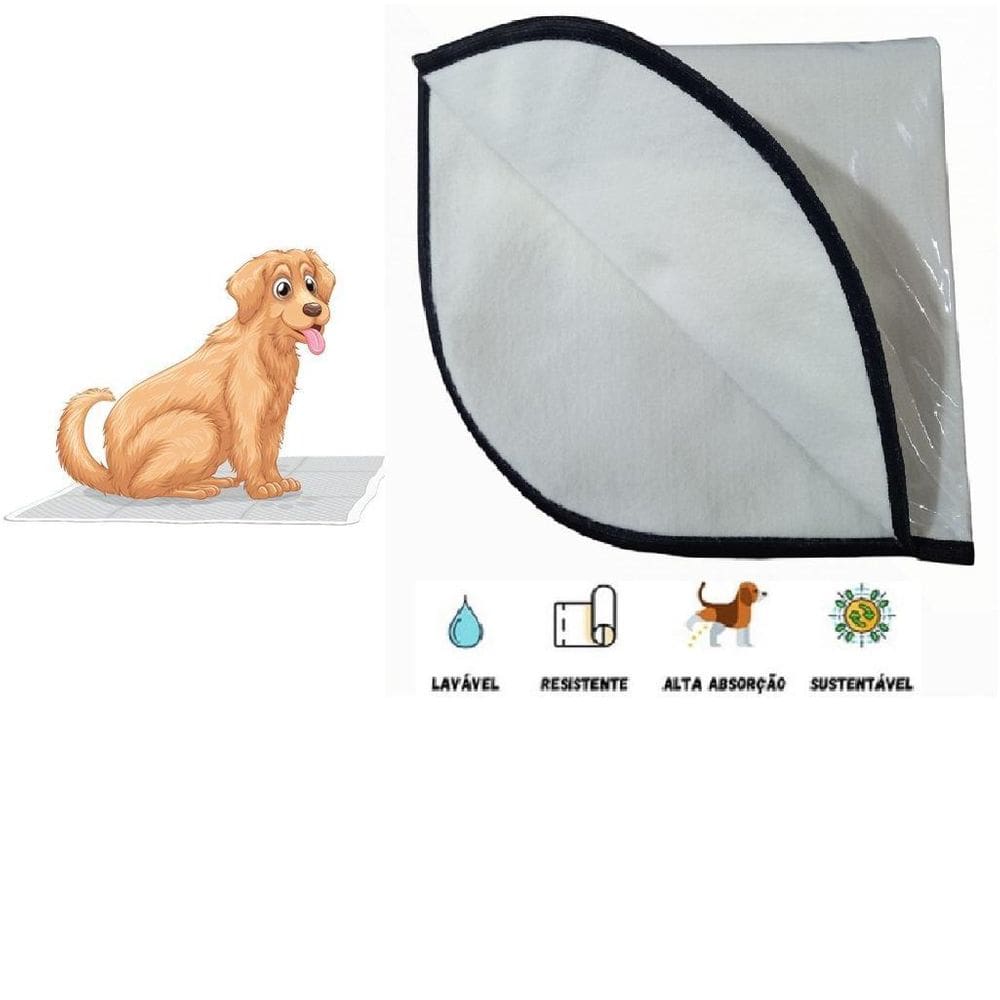 Tapete Lavável Pet, Tamanho M, 60 X 80 Cm, 01 Unidade.