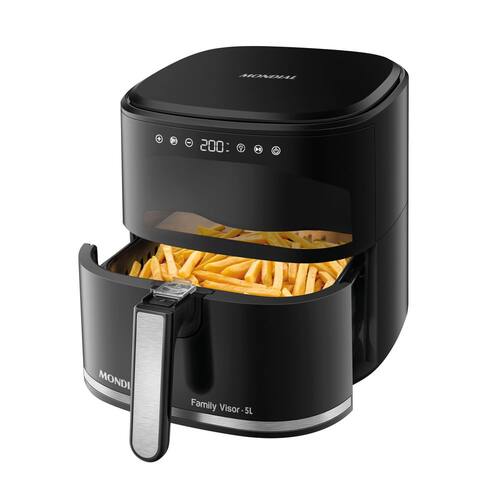 imagem-Fritadeira Sem Óleo Air Fryer Digital 5L  Mondial  Preto  2000W- AF-50-DV
