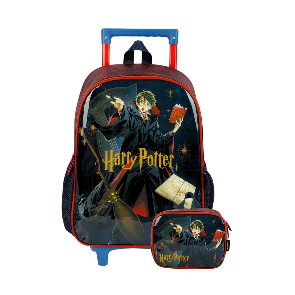 Kit Mochila Rodas+Lancheira Harry Potter Ift - Vermelho