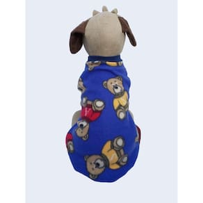 Casaco Pet Soft Felpudo De Ursinhos Blusa Azul P