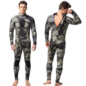 Roupa De Mergulho Neoprene 3Mm Camuflada Pesca Rio Mar - L