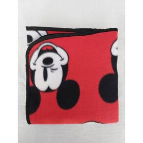 Mantinha Pet Mickey Vermelho, Acabamento Em Viés 80X120 Cm