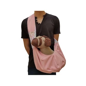 Bolsa De Ombro Rosa Claro Para Transporte De Pet Cachorros