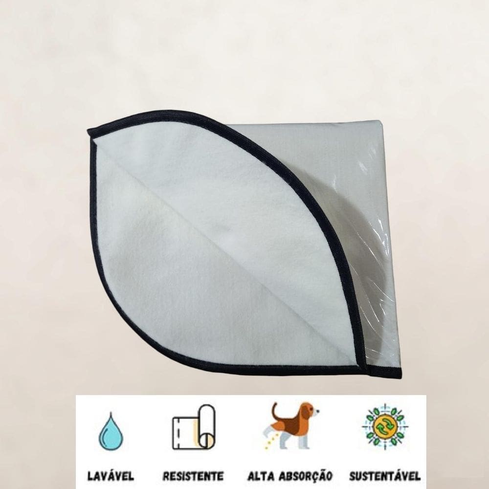 10 Tapetes Higiênicos Lavável P, Canino Cães Cachorro 50X60