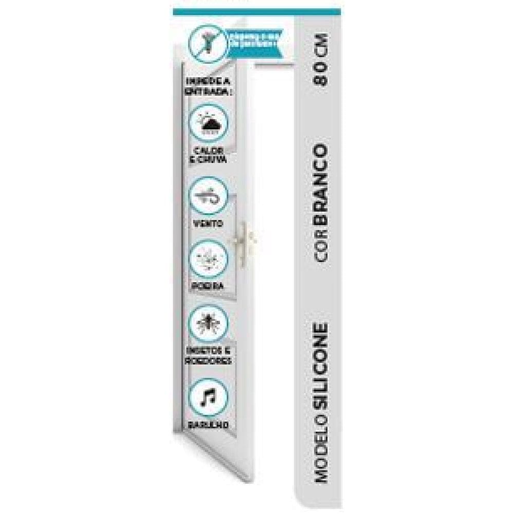 Veda Porta Rodo 80Cm Branco - Stamaco Home