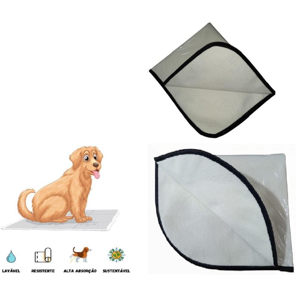 5 Tapetes Higiênicos Lavável P, Canino Cães Cachorro 50X60