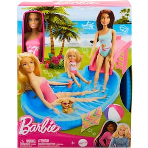 Barbie Estate Piscina Glam Com Boneca Loira HRJ74 Mattel