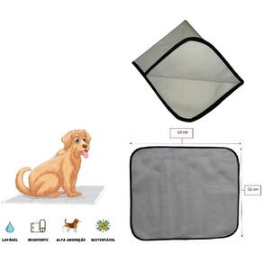 Tapete Lavável Higiênico Pet, Tam P, 50X60 Cm, 2 Unidades