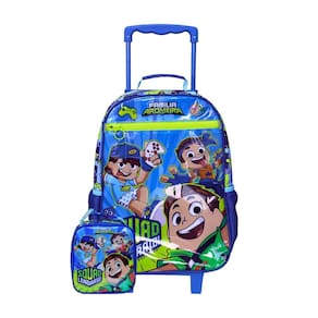 Kit Escolar Mochila De Rodas + Lancheira Família Arqueira