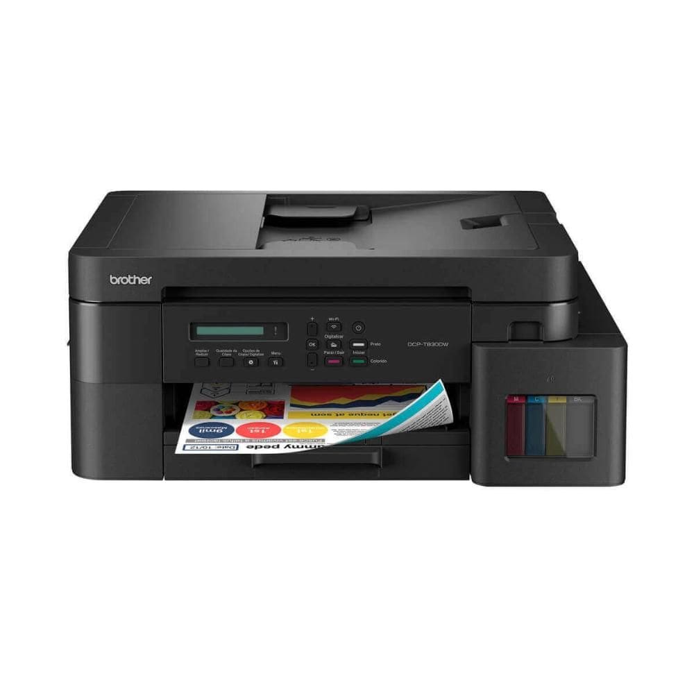 Impressora Multifuncional Brother DCP-T830DW Tanque de Tinta Colorida com Wirelles e Duplex 110v