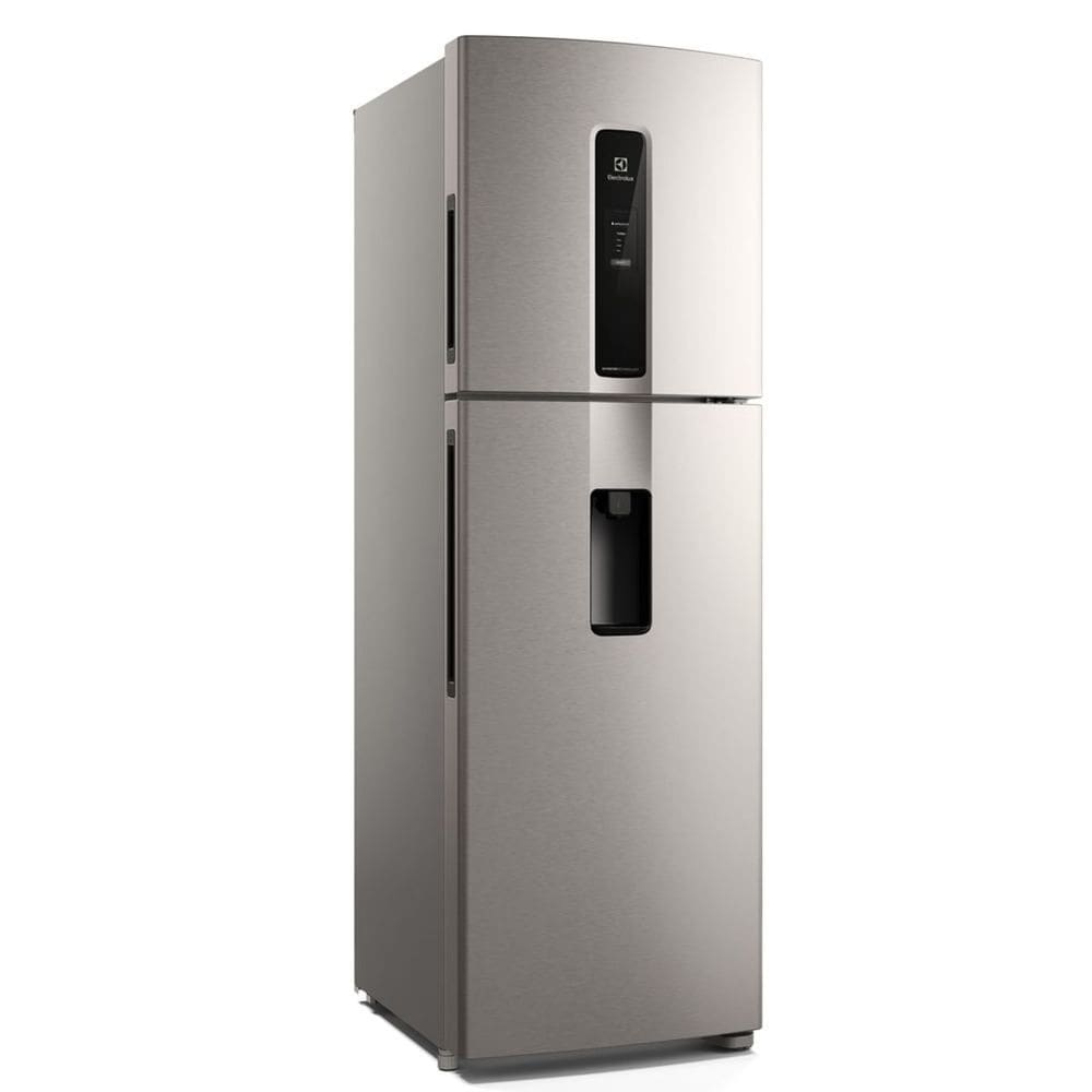 Geladeira Electrolux Frost Free Inverter 410L Água na Porta com AutoSense Duplex Inox Look (IW46S)