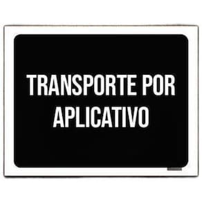 Kit 10 Placas Sinalização - Transporte Por Aplicativo Ml3820