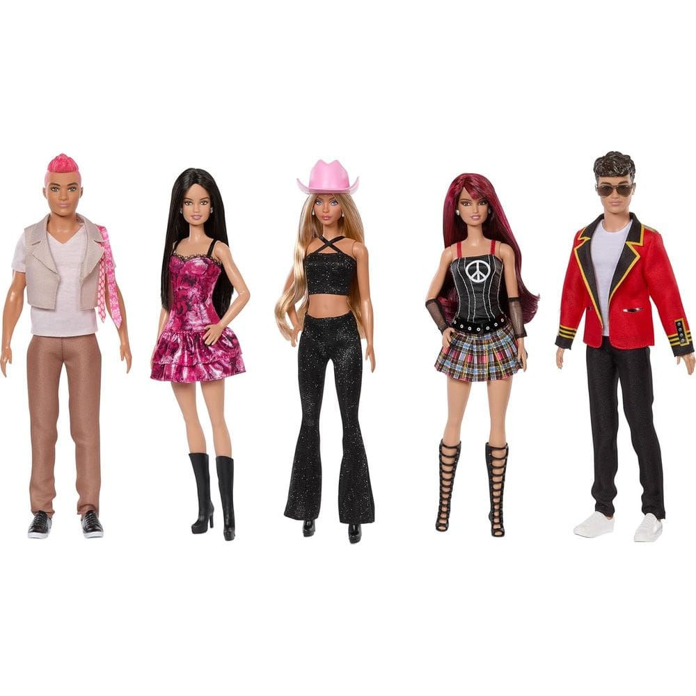 Barbie Conjunto 5 Bonecos RBD Rebelde - Mattel HXJ69