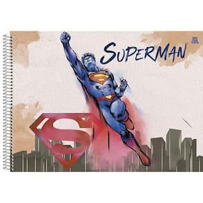 Caderno Cartografia Espiral 60Fls SuperMan Capa4 - Animativa