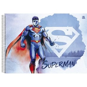Caderno Cartografia Espiral 60Fls SuperMan Capa2 - Animativa