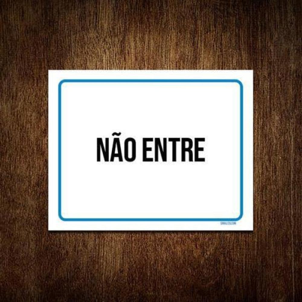 Kit 10 Placas Ambiente Sinalização Setor Não Entre