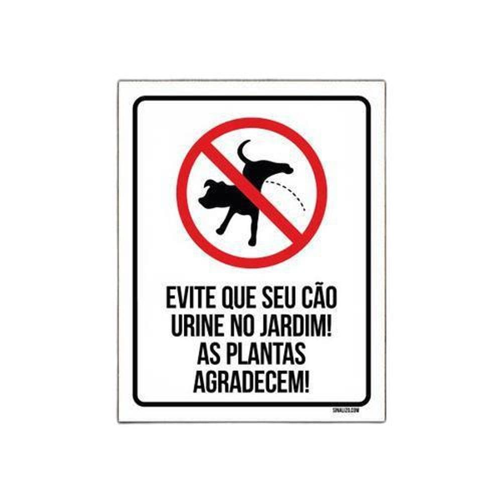 Kit 5 Placas - Evite Seu Cão Urine Xixi No Jardim