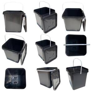 Balde Quadrado 16L Para Padarias Com Tampa