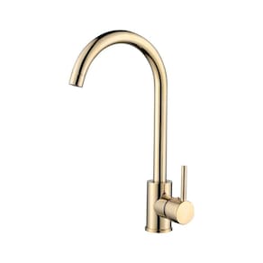 Torneira Misturador Monocomando Para Cozinha Bancada Dourado