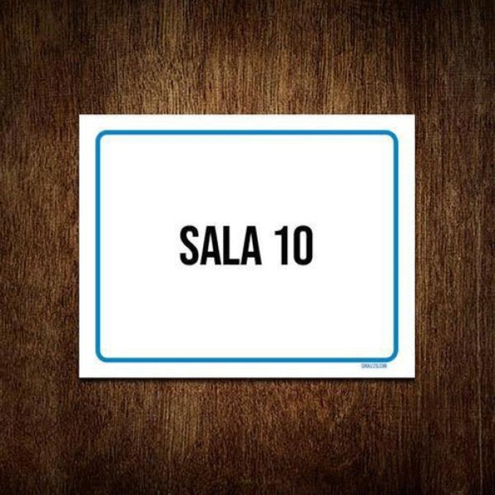 Kit 3 Placas Ambiente Sinalização Setor Sala 10