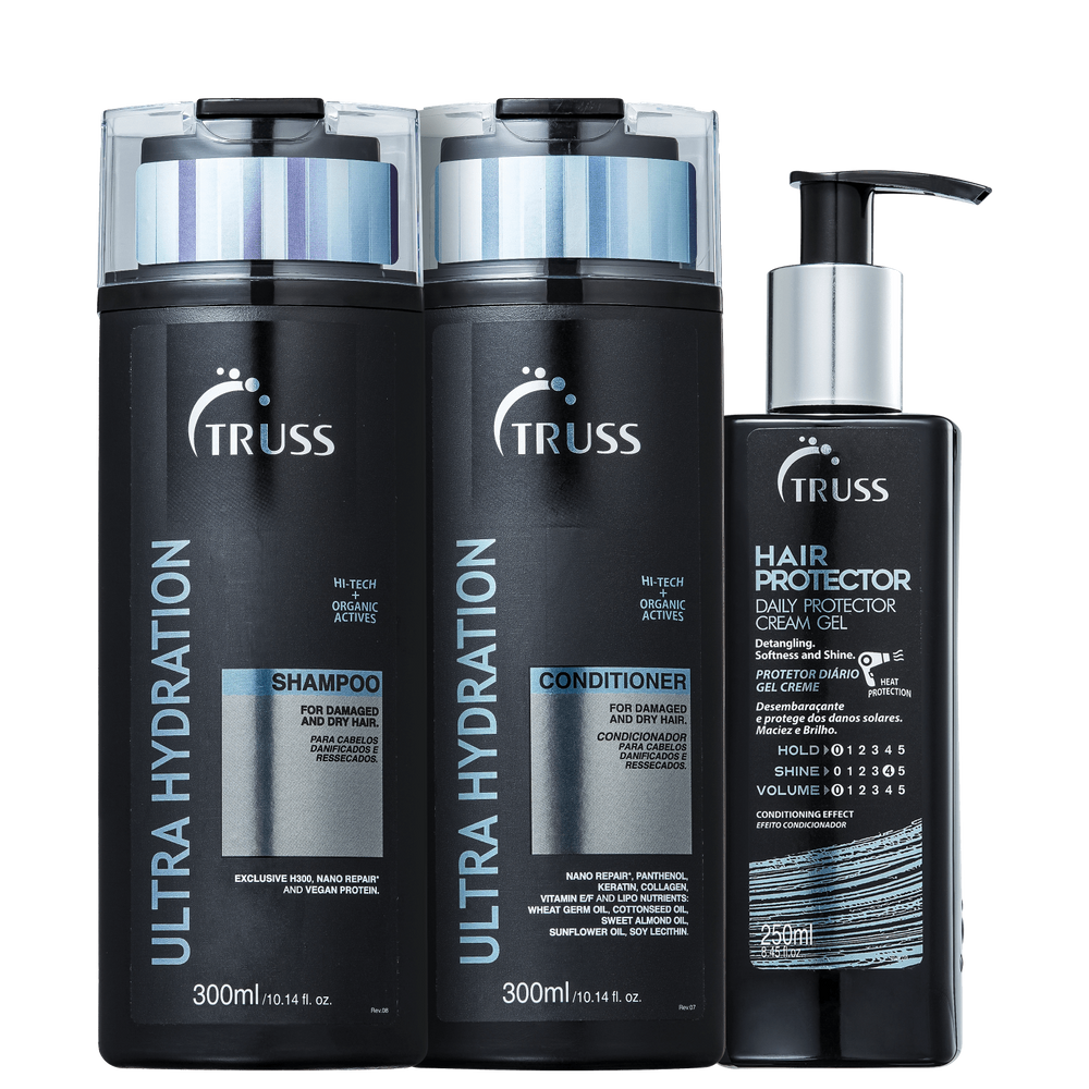 Kit TRUSS Ultra Hydration Hair Protector Trio (3 Produtos)