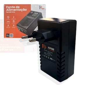 Fonte Poe 48V 0,5A Bivolt 110/220 Rede Fast 100Mb Ieee 802.3