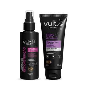 Kit Vult Cabelos Liso Profundo Choque de Reconstrução (2 Produtos)
