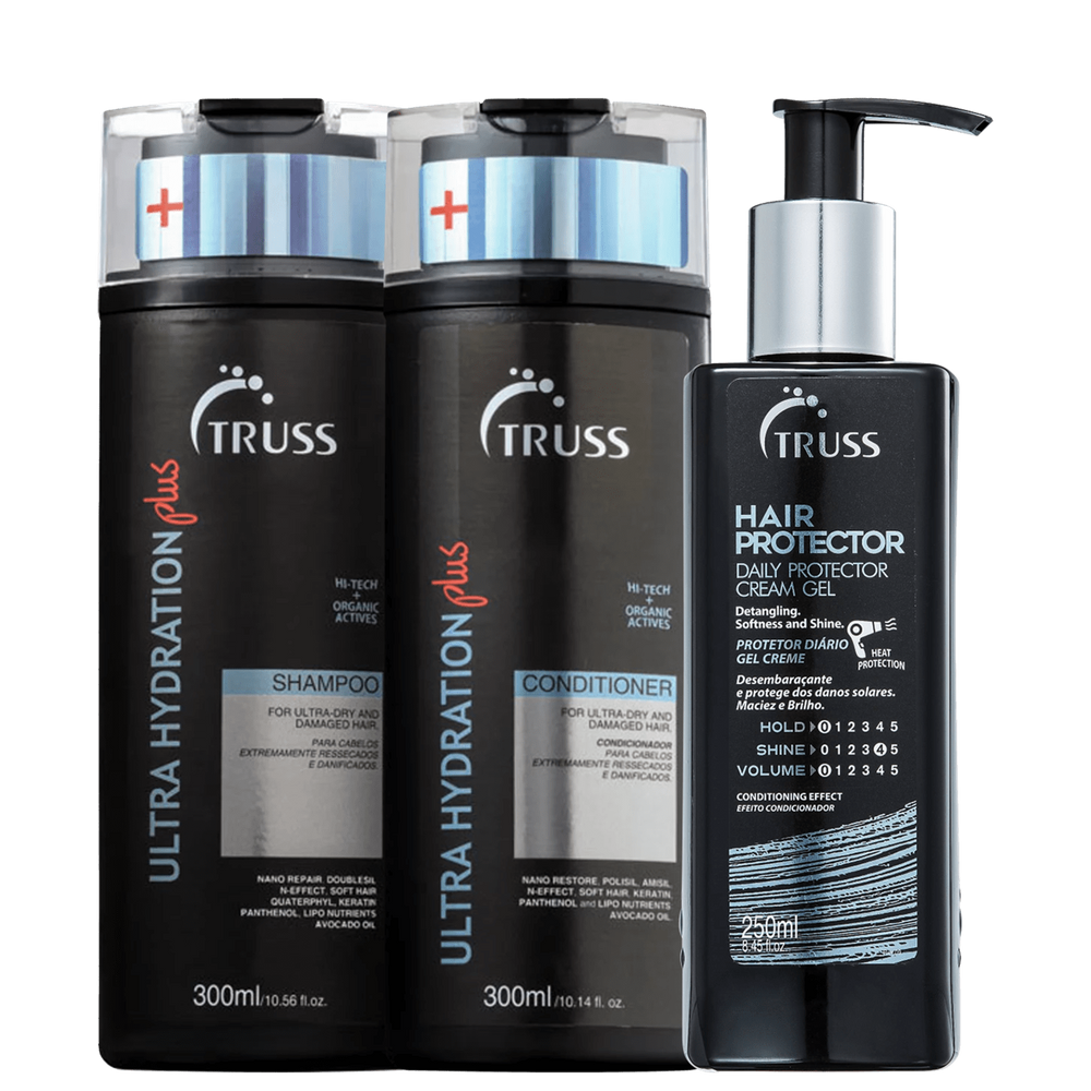 Kit TRUSS Ultra Hydration Plus + Hair Protector Trio Power (3 Produtos)