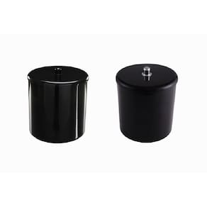 Lixeira Multiuso Astra Com Tampa 6 Litros Preto Cromado