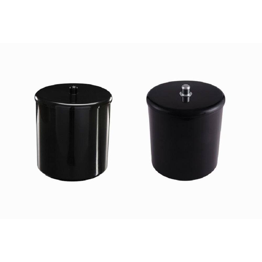 Lixeira Multiuso Astra Com Tampa 6 Litros Preto Cromado
