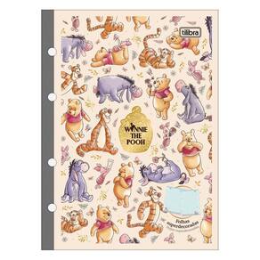 Refil Caderno Argolado (Colegial) c/ Adesivos Ursinho Pooh Tiliflex 80 Folhas - Tilibra
