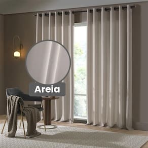 Cortina Rustica Oxford 4,2 X 2,5 - Bella Janela Areia
