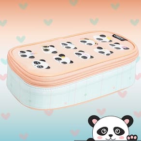 Estojo Escolar / Necessaire Mini Box Lovely Friend Pandinhas - Tilibra