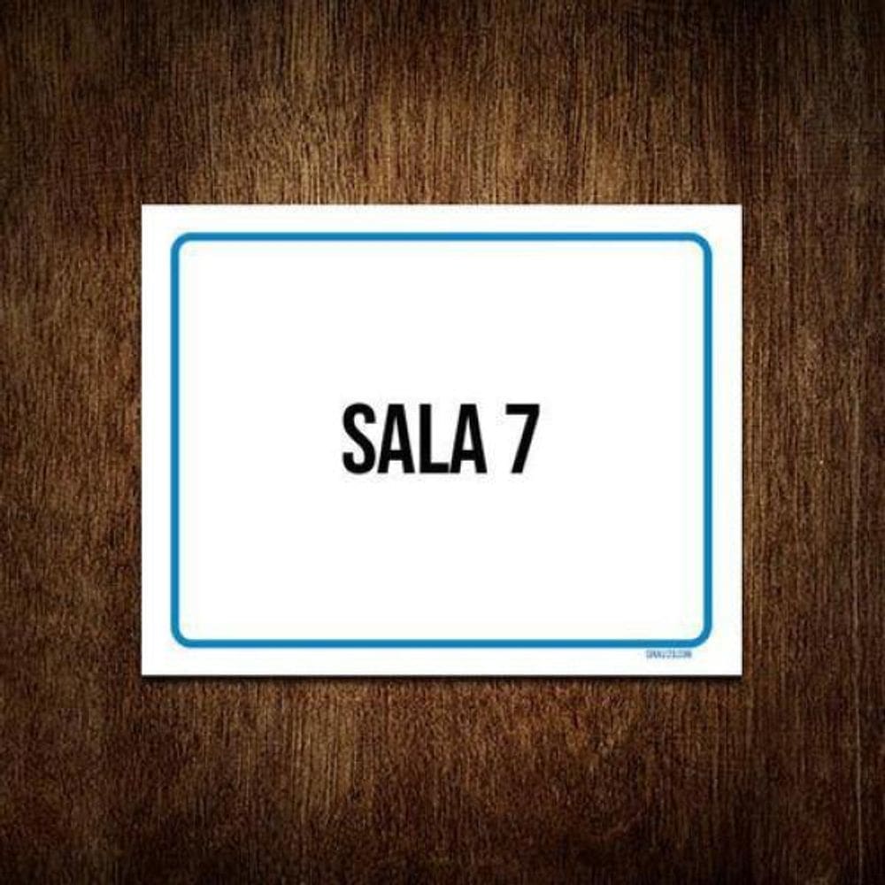 Kit 5 Placas Ambiente Sinalização Setor Sala 7