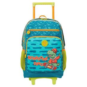 Mochila de Rodinhas Xeryus 16 College Dino Verde