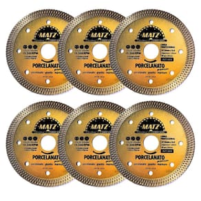 Kit 6 Disco Corte Turbo Porcelanato Premium 110X20Mm Matz