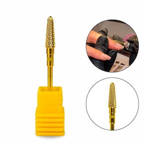 Broca Tungstênio Dourada Umbrella Xf Gold Média St Unha Gel