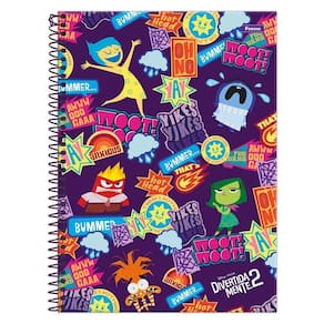 Caderno Univ 1 Matéria 80Fls Divertidamente 2 Roxo Foroni