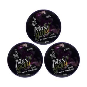 Cera Capilar Maxgold Modeladora Sport Uva - Kit Com 3Un